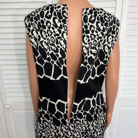 BIGIO COLLECTION Black and White Animal Print Dress Size 14 - Picture 3 of 5